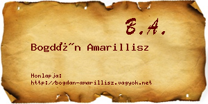 Bogdán Amarillisz névjegykártya